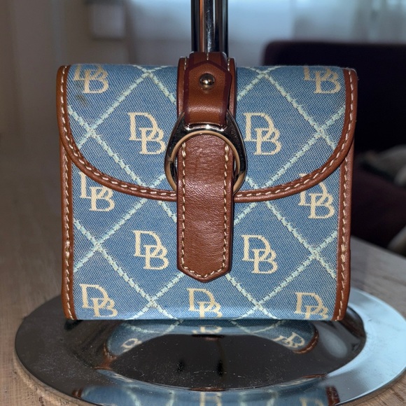 Dooney & Bourke Handbags - Dooney & Bourke Blue and Tan Wallet